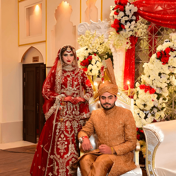 Elegant Muslim Wedding Couple